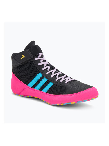 Боксьорски обувки adidas HVC core black/signal cyan/yellow