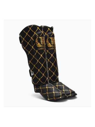 Протектори за подбедрица и стъпала Top King Chain Semi Leather black/gold