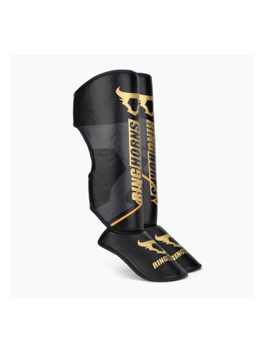 Протектори за пищяли и стъпала Venum Ringhorns Charger Shin black/gold