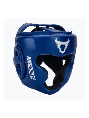 Боксова каска Venum Ringhorns Charger Headgear navy blue/red