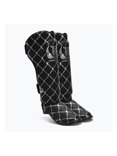 Протектори за подбедрица и стъпала Top King Chain Semi Leather black/silver