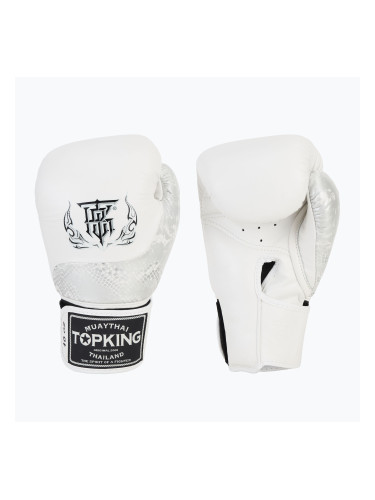 Боксови ръкавици Top King Muay Thai Power Snake white/silver