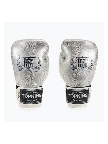 Top King Muay Thai Super Star Snake боксови ръкавици бели TKBGSS-02A-WH