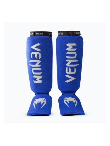 Протектор за пищял и стъпало Venum Kontact Shin Guards royal blue/silver