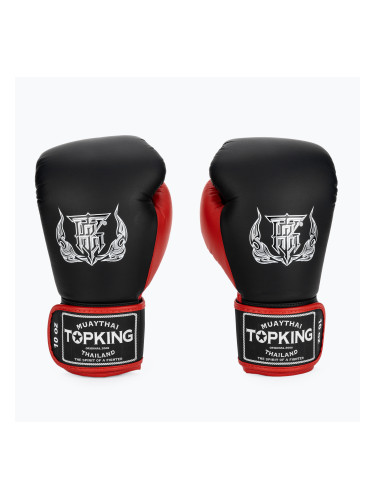 Боксови ръкавици Top King Reborn Semi Leather black/red