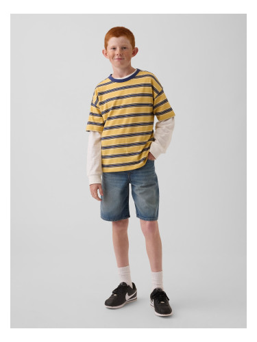 Детски широки, ултрамеки дънкови шорти GAP Kids за момчета от 90-те години