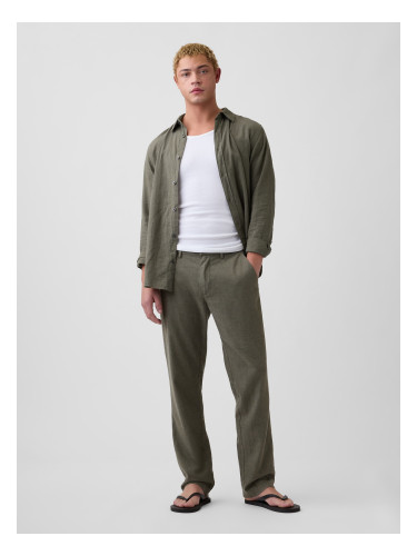 Мъжки ленени панталони GAP