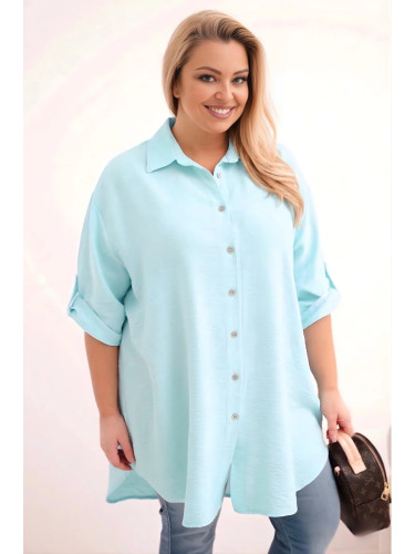 Риза от вискоза Kesi Plus Size с удължен гръб