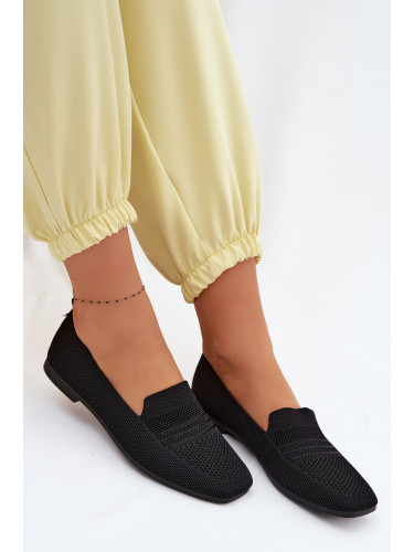 Дамски текстилни мокасини черни Dorielle
