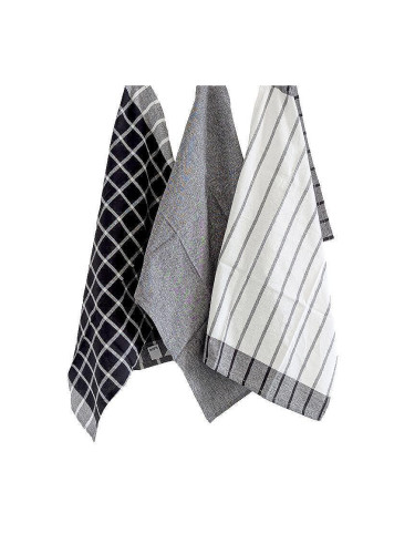 Комплект от 3 бр. кухненски кърпи KELA PASADO черно-бели - 65 х 45 см