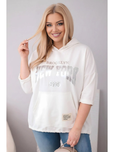 Дамски суичър с качулка в големи размери Kesi