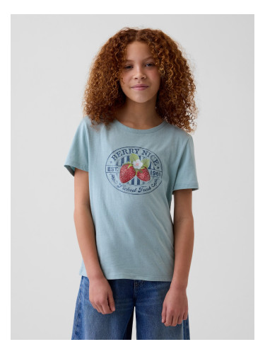 Тениска с щампа GAP за момичета