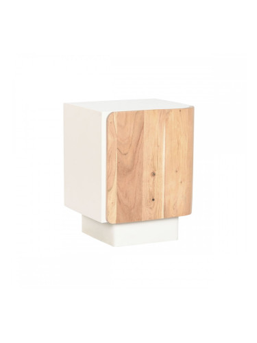 Нощно шкафче Home ESPRIT Бял Естествен 40 x 35 x 50 cm