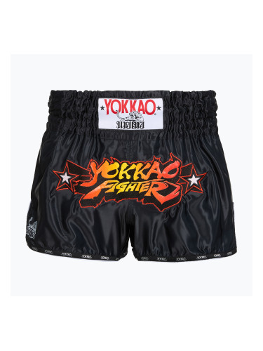 Мъжки тренировъчни шорти YOKKAO Fighter KO Muay Thai black