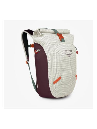 Чанта Osprey Transporter Roll Top Mystery White/ Moody Burgundy Universal