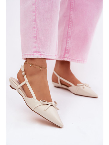 Boto Дамски сандали от имитация на кожа с нисък ток светлокафяв Jelmera