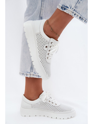 Перфорирани кожени мокасини Vinceza