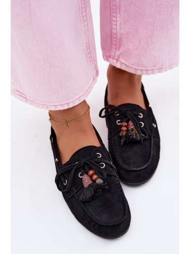 Дамски мокасини с украшения