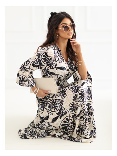 Черна разкроена лятна рокля