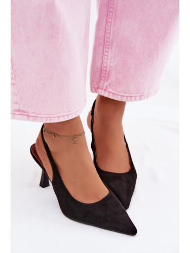 Дамски сандали на висок ток Boto, Черни Saria