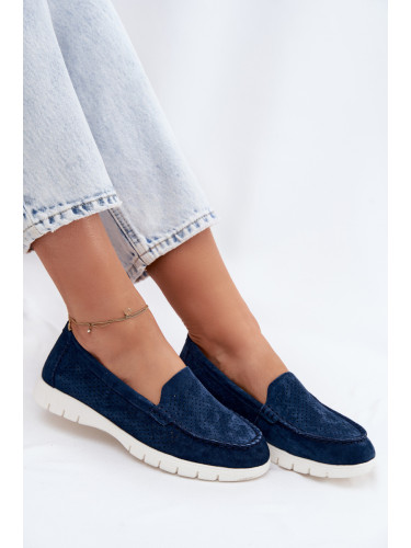 Дамски велурени мокасини Vinceza