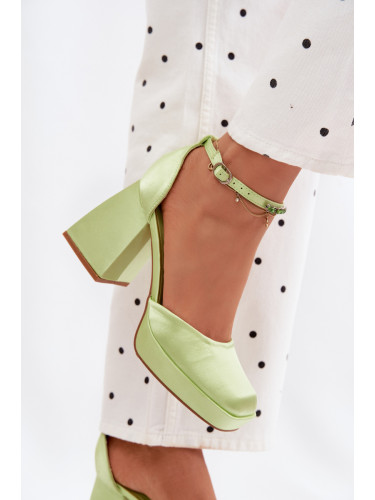 Сандали с токчета Boto в зелено