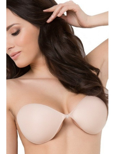 Сутиен със залепващи силиконови чашки в бежово