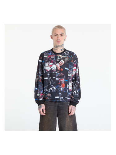Тениска Jordan Flight Men's Printed Long-Sleeve Jersey Black/ White S