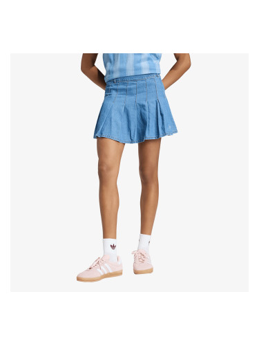 Пола adidas Denim Pleated Skirt Indigo Denim S/36
