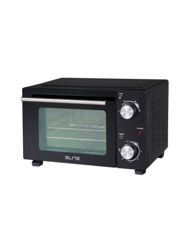 Мини фурна Elite EMO-2510, 800W, 10 л, 2 нагревателя, От 90 до 230C, Таймер 30 мин, Черен