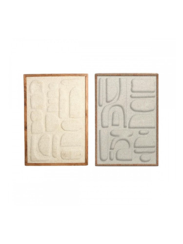 Картина Home ESPRIT Бежов Модерен Град 75 x 3 x 105 cm (2 броя)