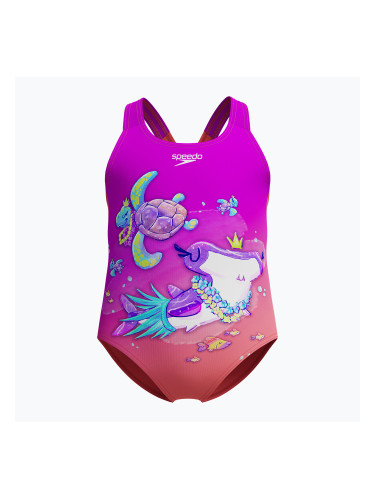 Speedo Детски бански костюм от една част с цифров печат Diva