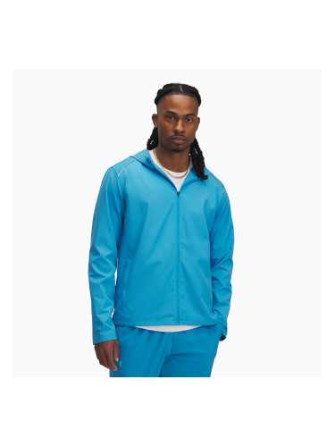 Мъжко яке за бягане Under Armour Storm Run с качулка ether blue/downpour grey/reflective