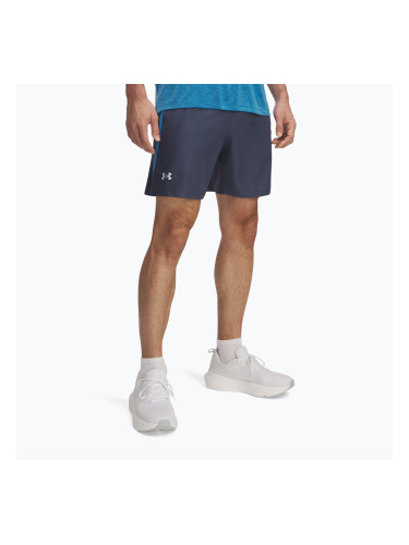 Мъжки къси панталони за бягане Under Armour Launch 7" downpour gray / ether blue / reflective