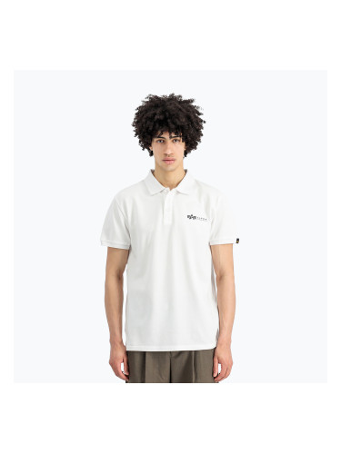 Мъжка тениска Alpha Industries Basic Polo Small Logo бяла