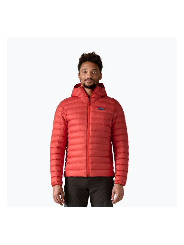 Мъжко пухено яке Patagonia Down Sweater Hoody amanita red