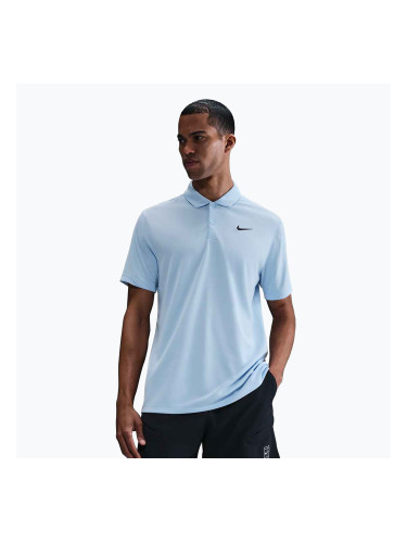 Мъжка тениска за тенис Nike Court Dri-Fit Polo Solid celestine blue / black