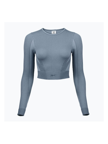Дамски тренировъчен екип с дълъг ръкав Reebok RBK Lab Seamless Crop upgrade blue