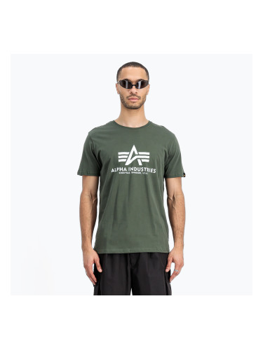 Alpha Industries мъжка тениска Basic dark olive