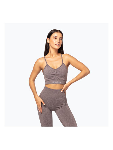 Carpatree Allure Безшевен тренировъчен сутиен в кафяв меланж (пипер)