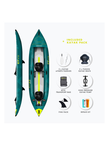 AQUADESIGN Epyx 380 cm син надуваем каяк за 2 лица