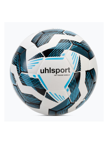 Uhlsport Fairtrade Top Training Addglue футбол бяло/черно/флуо синьо размер 5