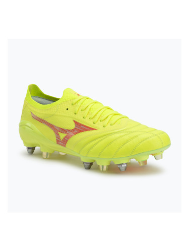 Mizuno Morelia Neo IV β Elite MIX safety yellow/fiery coral 2/safety yellow мъжки футболни обувки