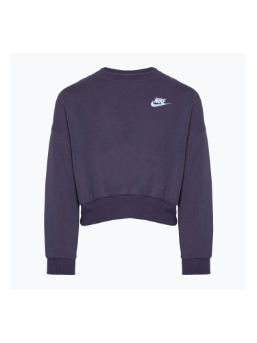 Детски суитшърт Nike Sportswear Club Fleece dark raisin / white