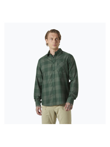 Мъжка риза Helly Hansen Aker Flannel LS jungle green buffalo plaid