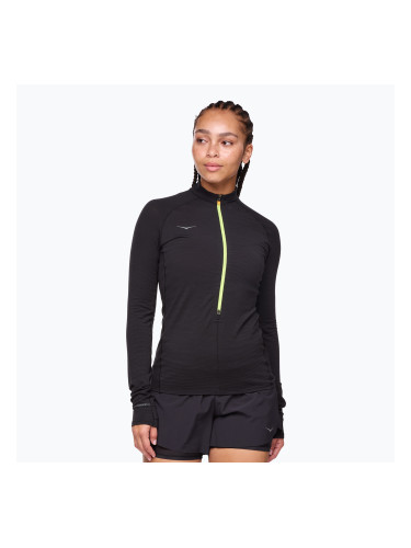 Дълъг ръкав за бягане за жени HOKA BaseZip Long Sleeve black
