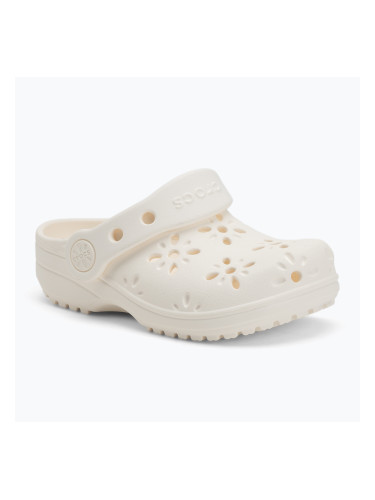 Crocs Classic Floral Cutout Clog Kids Toddler chalk джапанки