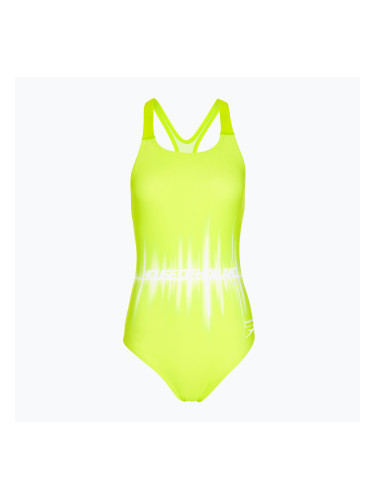 Дамски бански костюм от една част Speedo Printed Medalist зелен/бял