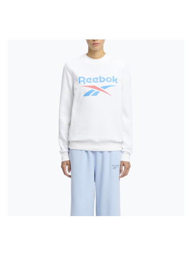 Дамски суитшърт Reebok Identity Big Logo Fleece Crew бял/каралов/син
