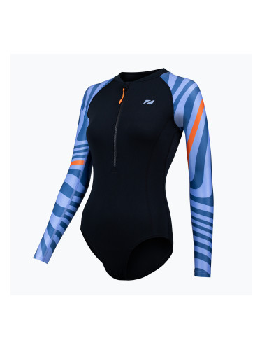 Дамски бански костюм от една част ZONE3 OWS Renew black/multi blue